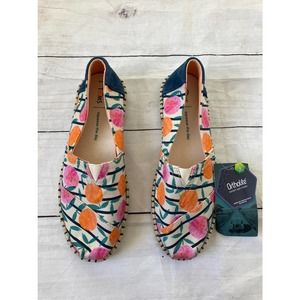 Toms Womens Classic Natural Citrus Stripe/ Rope Size 8 New With Tags